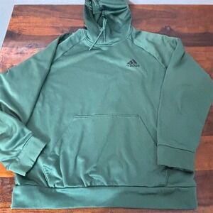 Adidas Men's Green Pullover Hoodie Size L Training AEROREADY